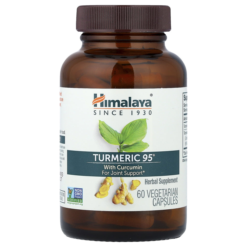 Himalaya Turmeric 95 with Curcumin 60 Vegetarian Capsules Gluten-Free,